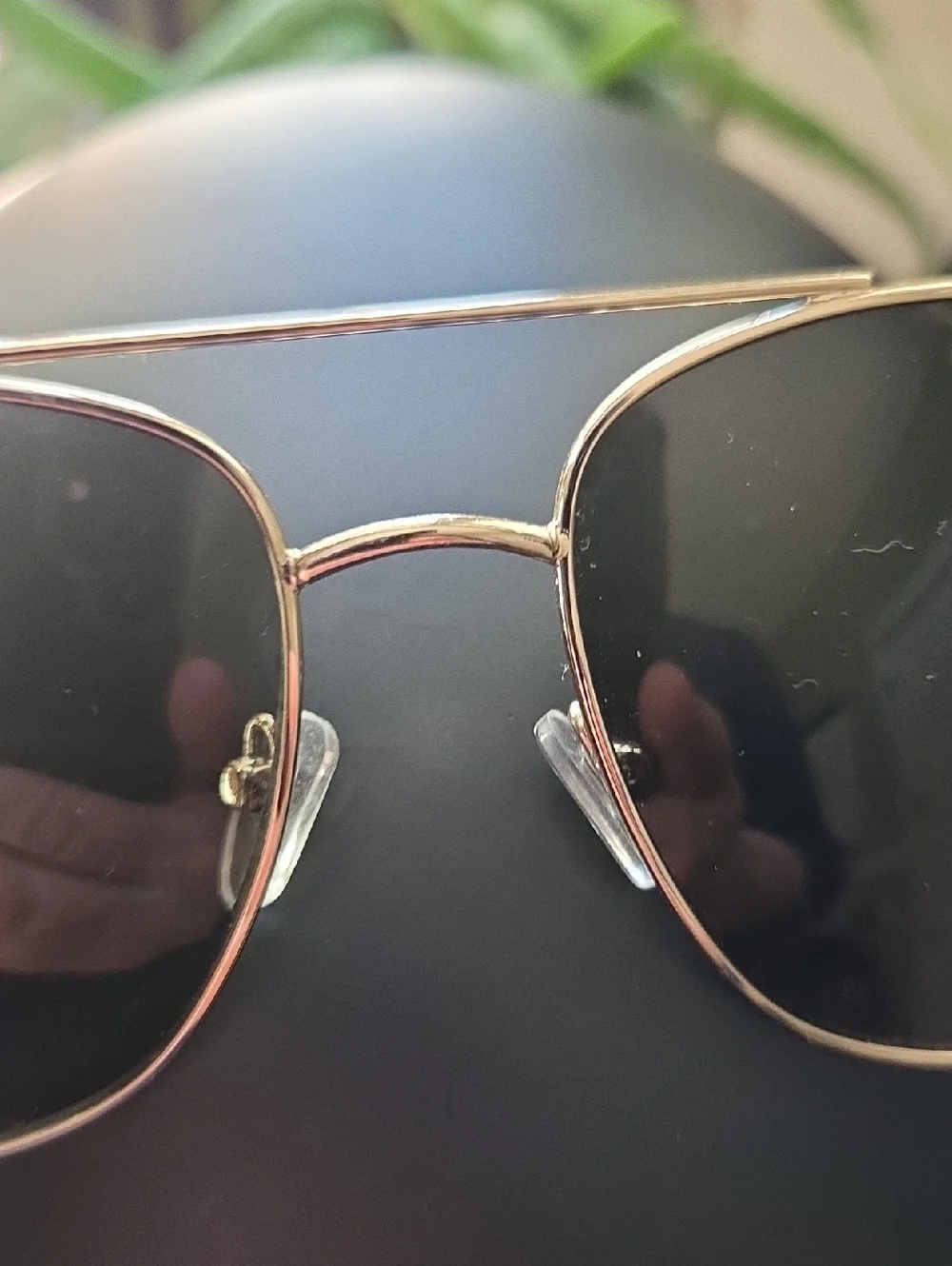 Aviator Metal Sunglasses - Black Lenses, Gold Frame